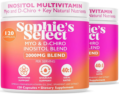 Myo Inositol & D-Chiro Inositol 40:1 Hormone Support 240 Capsules 2 Pack Premium