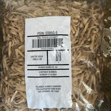 Alliance Rubber Co 5 lb Rubber Bands Size 64 PSIN 0385G-5 7510-01-374-8971