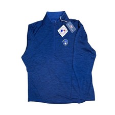 Vineyard Vines Vineyard Navy Sankaty Milwaukee Brewers Half-Zip Pullover NWT L