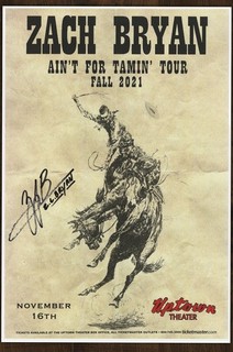 Zach Bryan signed autographed concert poster