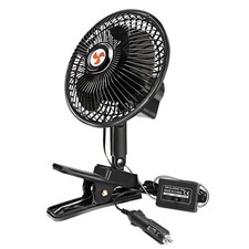 6 Inch 12V Oscillating Car Fan 360 Cooling For Truck RV Vehicle