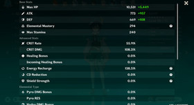 Genshin Impact AR 57 America - Mavuika - Navia - Venti C1 - Furina - Raiden