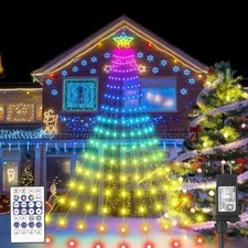 Smart Christmas Decorations Lights, 18ft 521LED Large DIY Waterfall Tree Ligh...