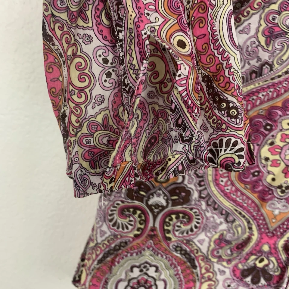 Athleta Dress Womens Small Surfside Kurta Swim Coverup Tunic Paisley Cotton Silk - Image 4 of 4