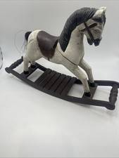 Vintage Wooden Rocking Horse 12" Long by 8" Tall