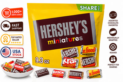 Hershey's Miniatures Assorted Chocolate Bars Variety Pack 9.3 oz Share Pack