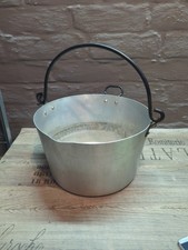Vintage Large 12" Aluminium Maslin Jam Marmalade Preserve Pan Cooking Pot Decor