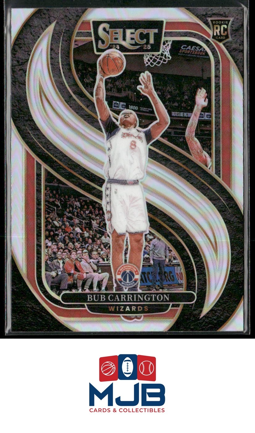 2024-25 Panini Select Bub Carrington Silver Prizm Rookie #197