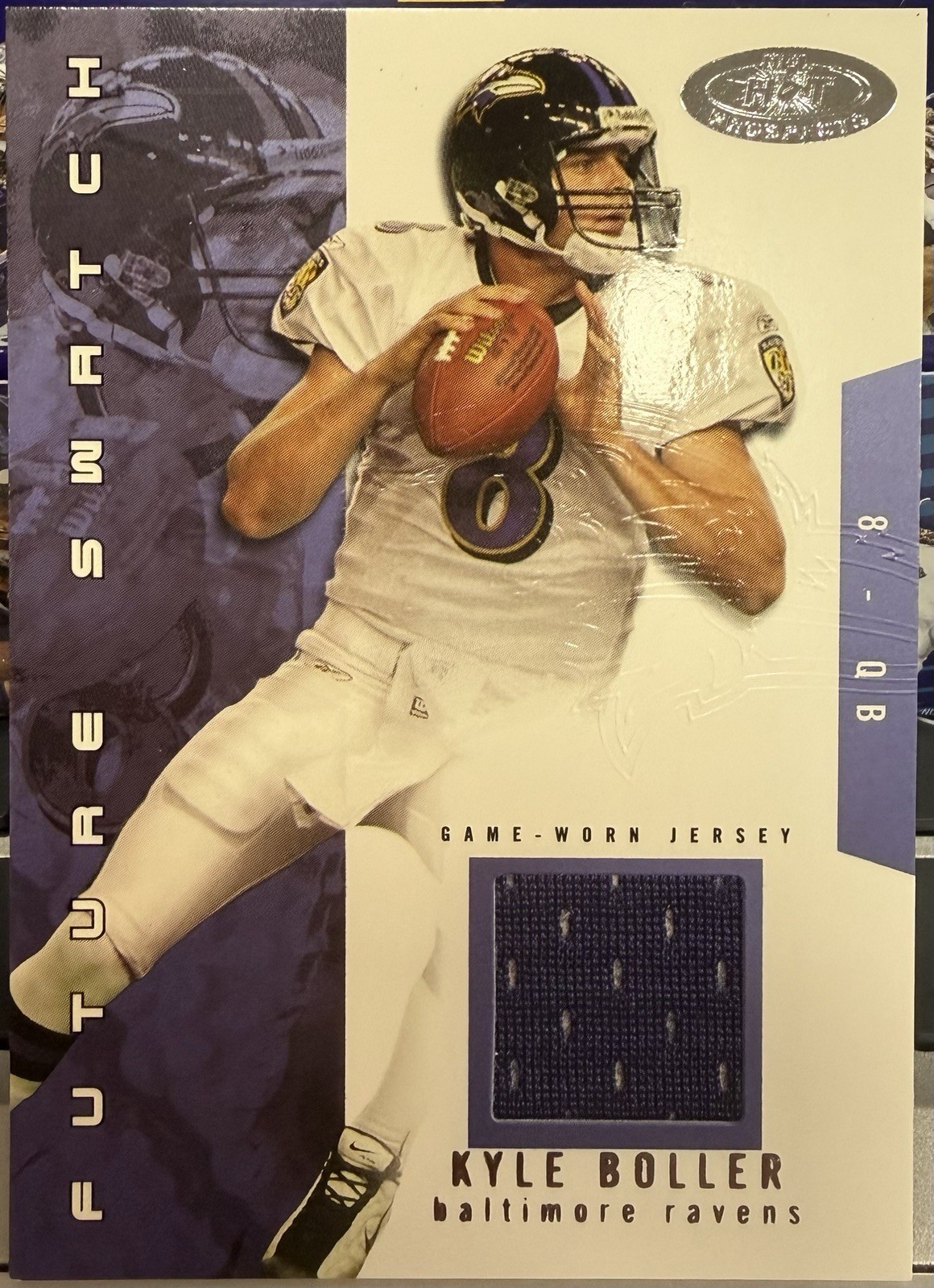 KYLE BOLLER 2003 Fleer Hot Prospects Future Swatch Rookie RC Jersey /750 Ravens