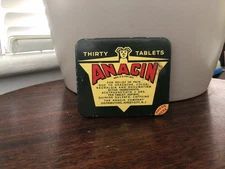 Vintage ANACIN Aspirin Tins-30 Tablets￼