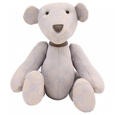 Auth GUCCI GG Canvas Teddy Bear Plush Doll Purple gu9615cc