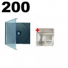 200 STANDARD Black CD Jewel Case  100 OPP Plastic Wrap Bag