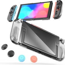Protective Case for Nintendo Switch 2 Clear Cover with Grip Cover Thumb Caps