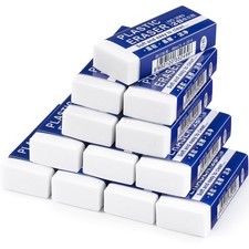 12 Pack Pencil Erasers, Large White Erasers for School, Art Erasers for Kids ...