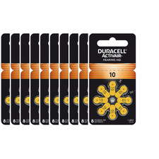 Duracell Activair Hearing Aid Batteries: Size 10 80 Batteries . Expires 2029