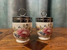 Vtg Royal Worcester Porcelain Floral Egg Cup ...