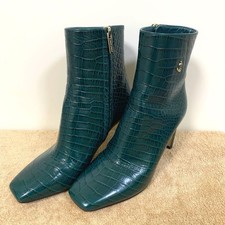 Jimmy Choo Minori Dusk Embossed Leather Boots Size 34.5