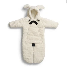 Elodie Details Convertible Bunny Baby Overall/Footmuff Shearling Size 6-12M