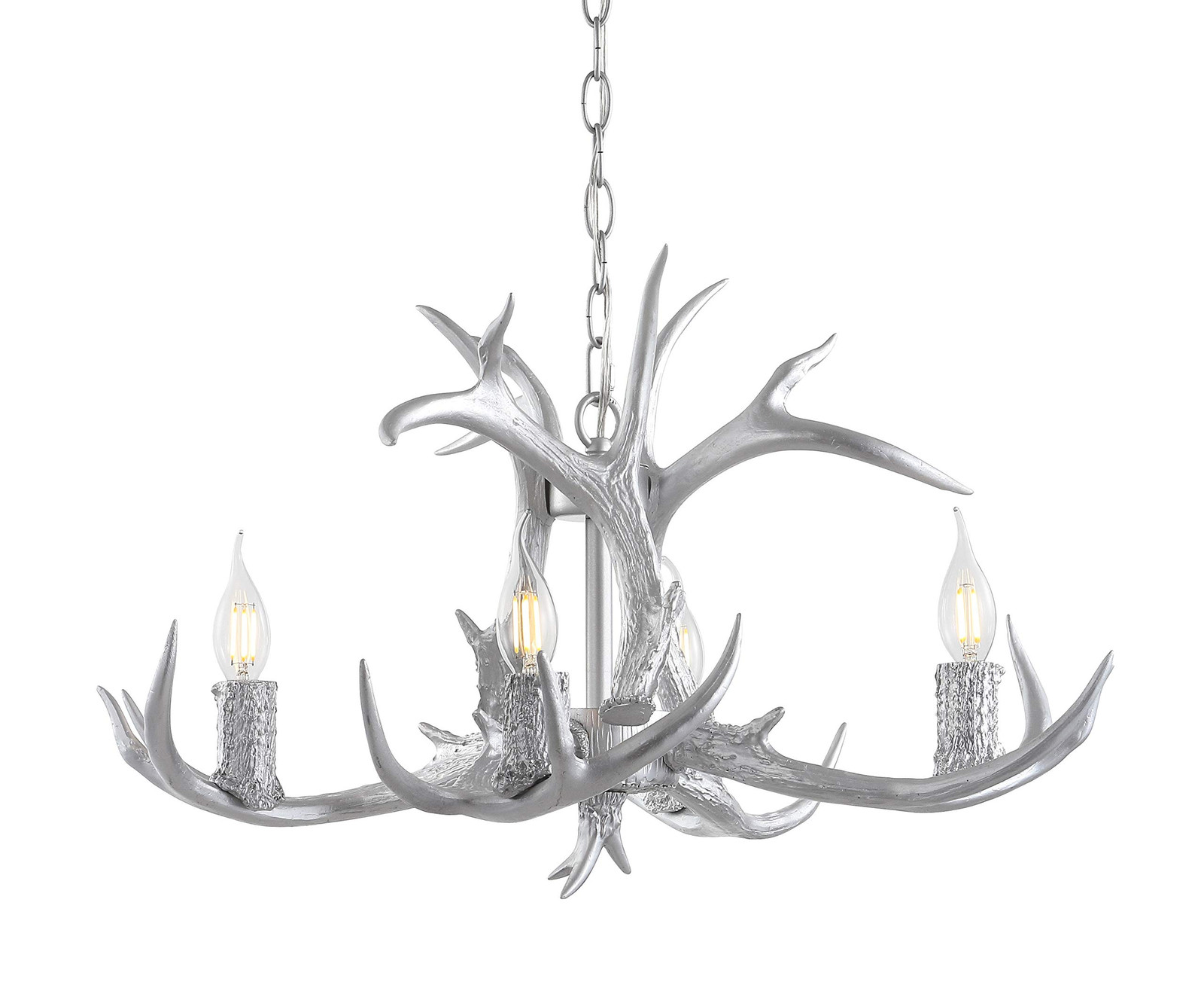 Jonathan Y Eldora 26-Inch Adjustable Antler LED Chandelier with 4 Lights