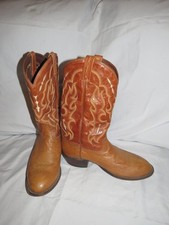 Tony Lama Brown Ostrich Boots Size 10 1/2EE