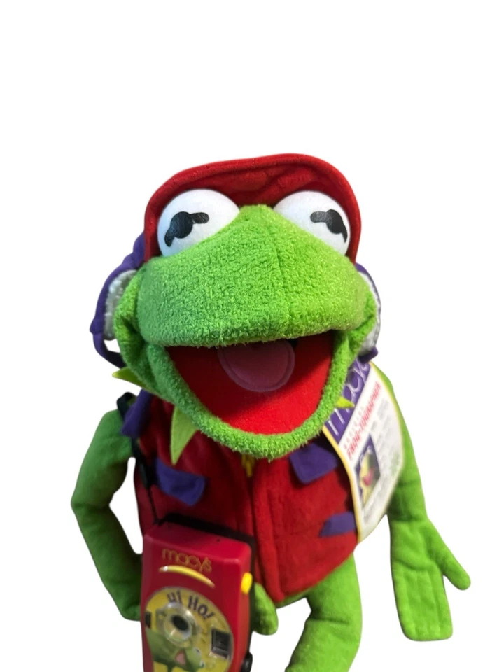 Peluche Kermit the Frog-tographer 2002 exclusivo de Macy's 26" con cámara - etiquetas nuevas Foto 3 de 4
