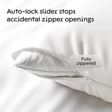 2-4 Zipper Waterproof Pillow Protectors Case Covers Standard/Queen/or King White