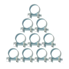 10 Pack 19/32" Fuel Injection Hose Clamp / Auto Fuel Clamps Clip Pipe