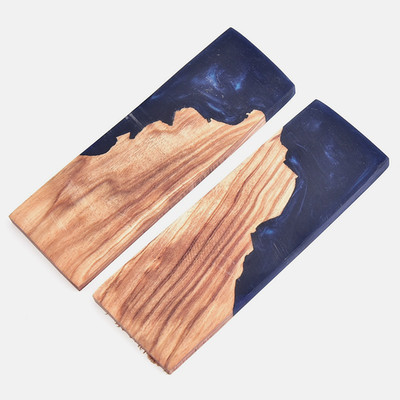 Custom Made Wood Resin Pair Scales For Knife Making Knife Handle 2962