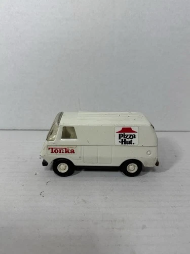 Vtg 1970s Pressed Steel Tonka Pizza Hut Delivery Van 4 7/8" long