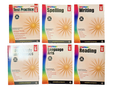 Spectrum 6th Grade English Language workbooks Set of 6, Used Very Good Spelling