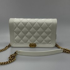 Chanel Platinum Lychee Leather Leboy WOC New Single Shoulder Bag