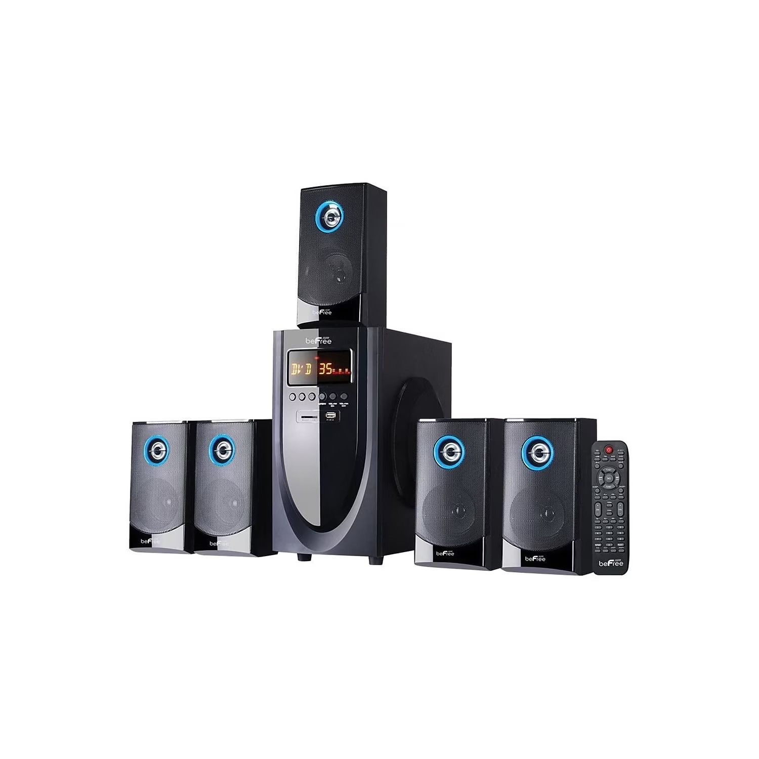 Speaker System In Black And Blue