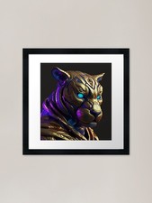 Listing image for Cyber Tiger Robot Framed Art Print Framed Wall Art Poster Canvas Print Picture