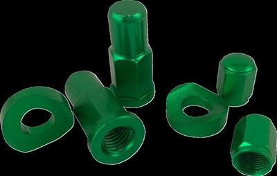 No-Toil NTRK008 Rim Lock Tower Nut/Spacer Kit Green