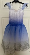 Girls Weissman Blue Ballet Costume Size MC 10/12