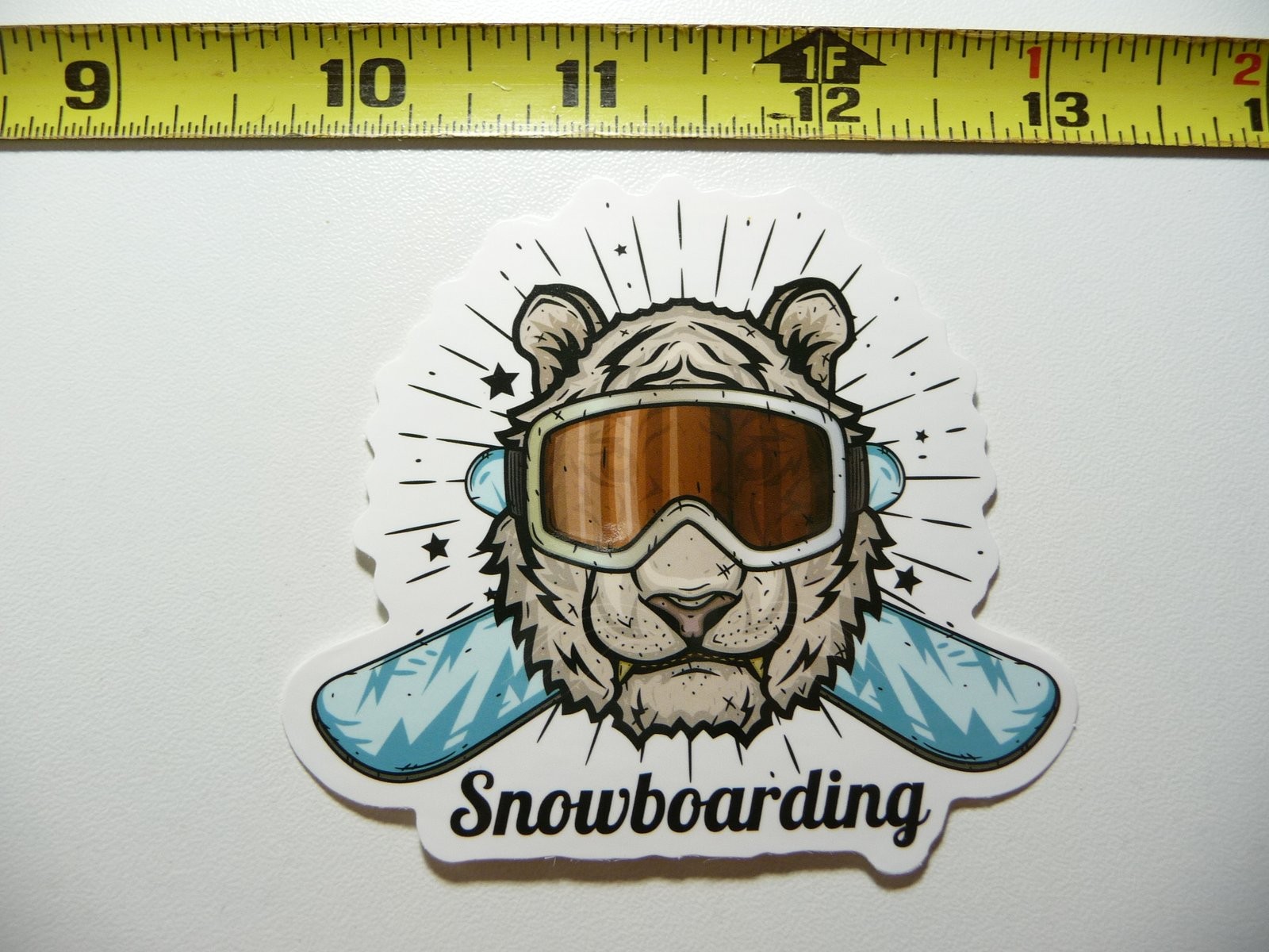 Siberian Tiger Snowboarding Decal Sticker for Winter Sports Fun