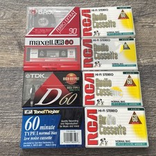 New Mixed Lot of 8 Blank Audio Cassette Tapes...
