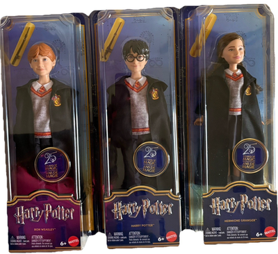 ハリー・ポッター フィギュアセット Ron Harry Hermione Mattel 25 Years Of Magic Harry Potter, Hermione Granger, Ron