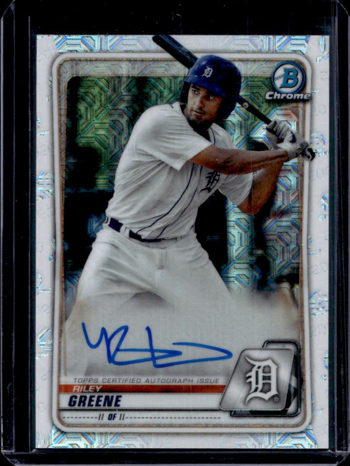 2020 Bowman Riley Greene Chrome Prospect Auto Mega Box Refractor #BMA-RG