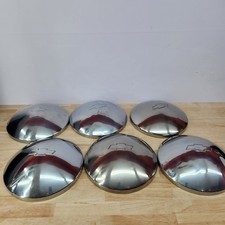6 1970-79 Chevy Camaro Nova Chevelle Moon Bowtie Dog Dish Hubcaps 6 1970-79 Chevy Camaro Nova Chevelle Moon Bowtie Dog Dish Hubcaps