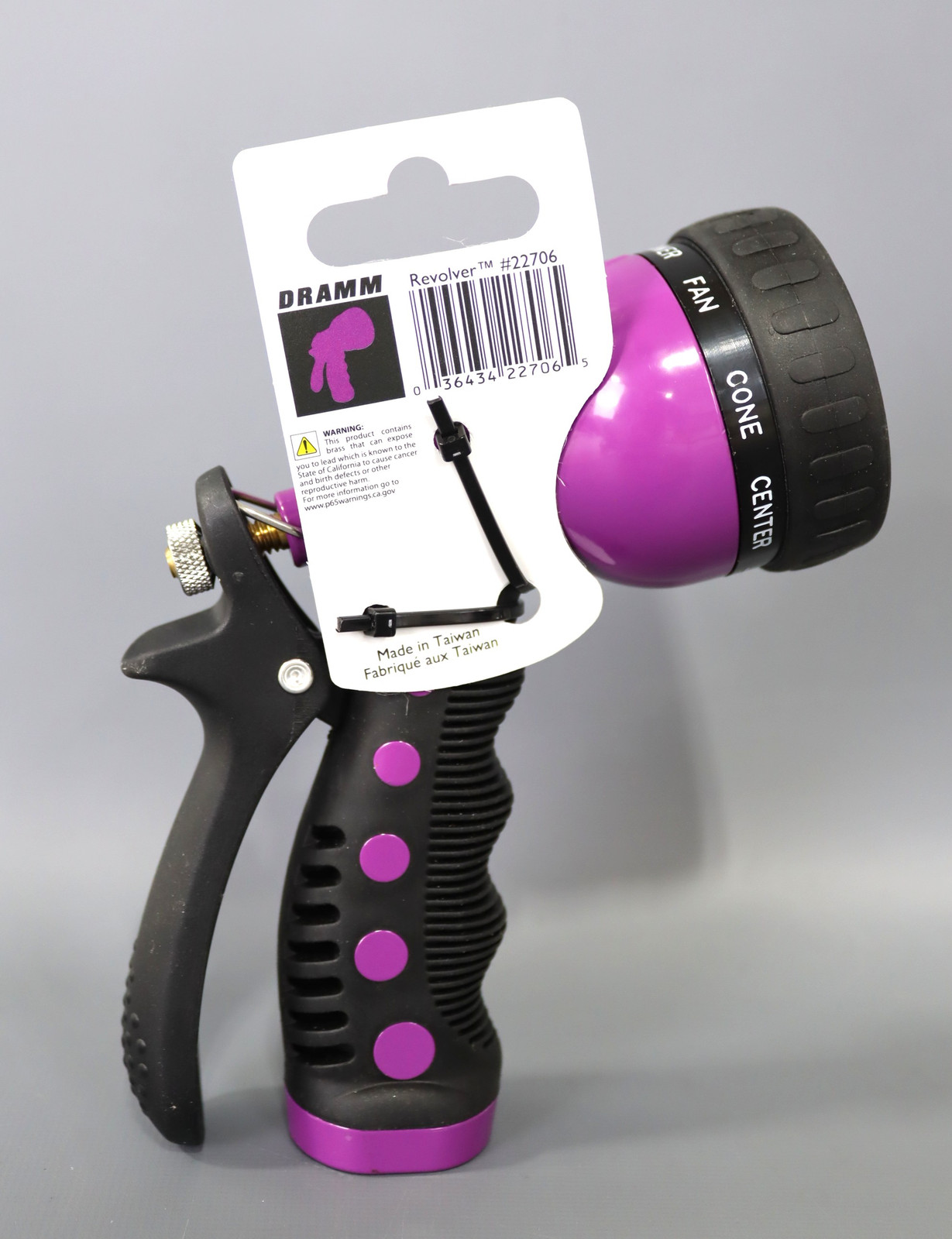 Dramm Heavy-Duty Metal 9-Pattern Nozzle  Berry 60-22706