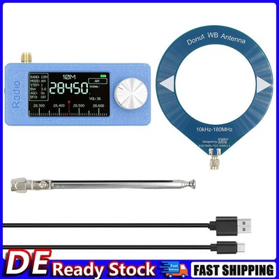 SI4732 0.5-108mhz Portable Radio LSB USB AM FM Radio 2pcs Antenna(Black) Deu