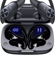 Pocbuds Bluetooth Headphones Wireless Earbuds 80Hrs Playtime Wireless Charging C