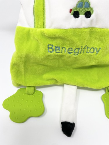Benegiftoy White Green Overalls Cow Security Blanket Lovey Teether Feet Farm New - Picture 4 of 12
