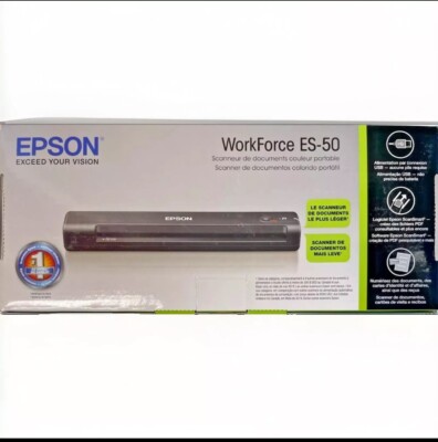 Epson ES-50 WorkForce Portable Document Scanner - Black