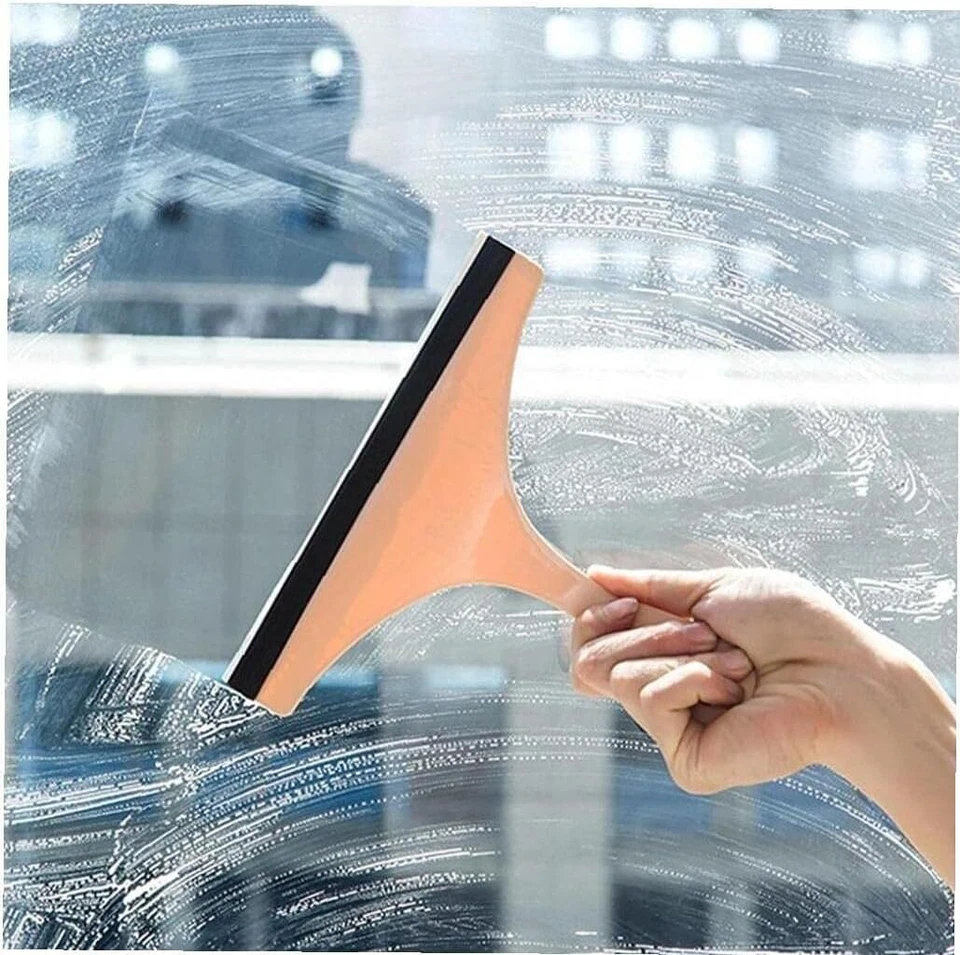 Glass Window Wiper Cleaner Bathroom Squeegee Car Mirror Scrub Cleaning Tool - Image 3 of 4