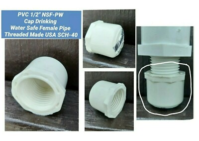 PVC 1/2'' Threated Cap 1/2 in. Pipe Threaded Cap Made USA SCH-40
