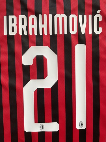 2019/20 AC Milan Home Jersey #21 IBRAHIMOVIC 2XL Puma ROSSONERI Soccer NEW - Picture 5 of 12
