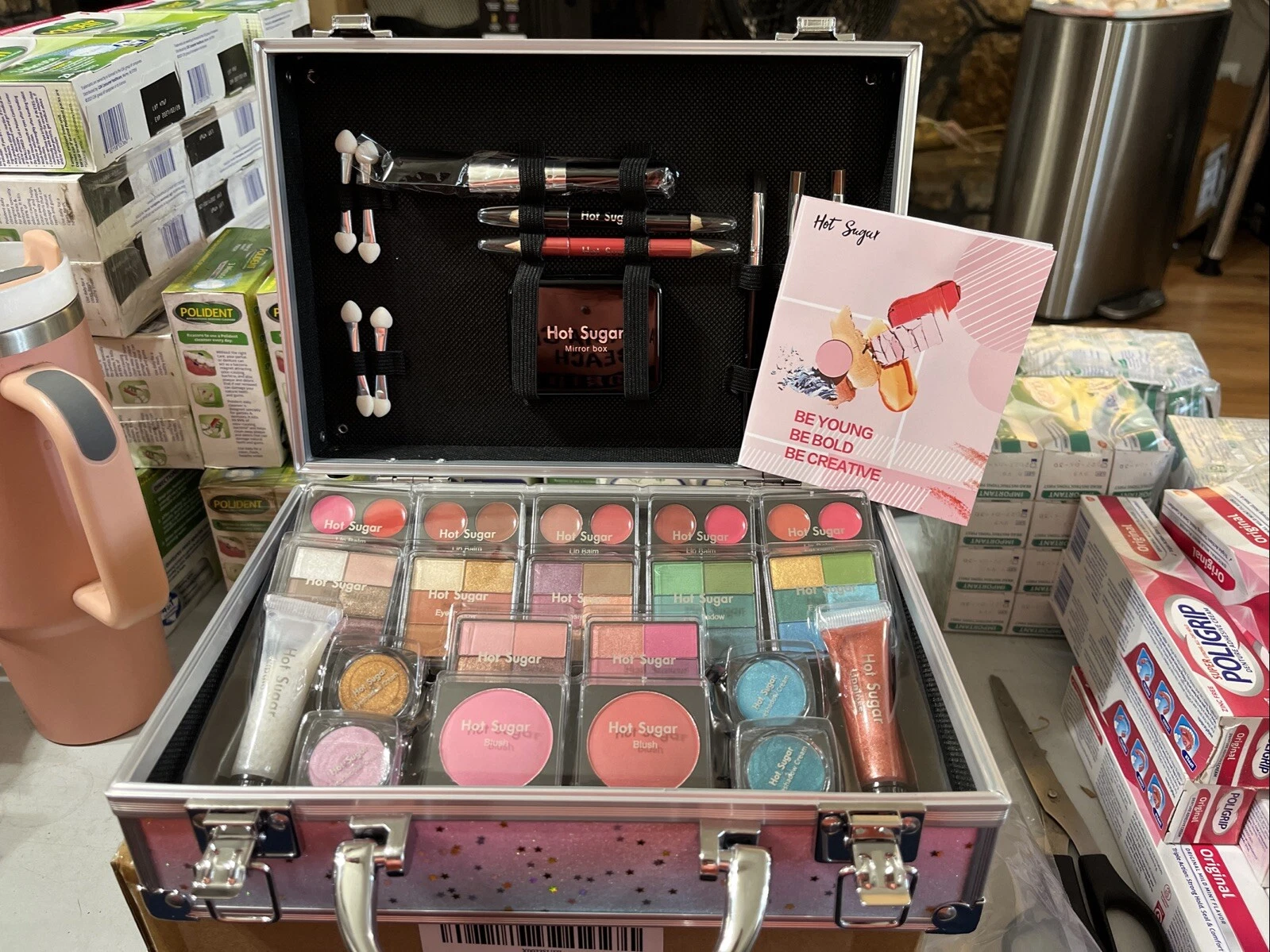 Hot Sugar Makeup Kit Girls Full Starter Cosmetics Set In Rainbow Case Included