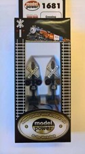1681 Model Power 2 Signaux passage a niveau Croix 2 feux rouges train HO 6cm